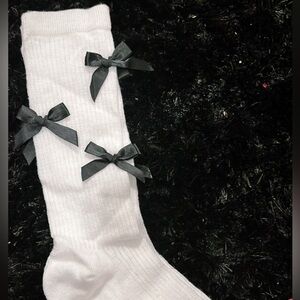 White Socks with Black Bows
